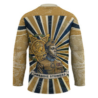 Freddie Stowers Hockey Jersey Medal Of Honor Hero - Vintage Retro Sunburst - Military Valor Heritage