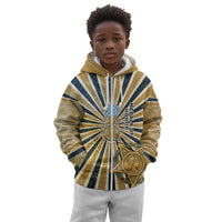 Freddie Stowers Kid Hoodie Medal Of Honor Hero - Vintage Retro Sunburst - Military Valor Heritage
