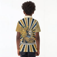 Freddie Stowers Kid Polo Shirt Medal Of Honor Hero - Vintage Retro Sunburst - Military Valor Heritage