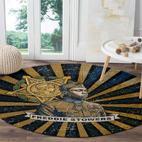 Freddie Stowers Round Carpet Medal Of Honor Hero - Vintage Retro Sunburst - Military Valor Heritage