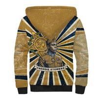 Freddie Stowers Sherpa Hoodie Medal Of Honor Hero - Vintage Retro Sunburst - Military Valor Heritage