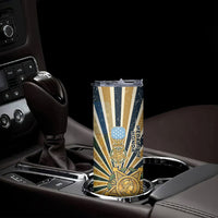 Freddie Stowers Skinny Tumbler Medal Of Honor Hero - Vintage Retro Sunburst - Military Valor Heritage