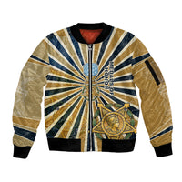 Freddie Stowers Sleeve Zip Bomber Jacket Medal Of Honor Hero - Vintage Retro Sunburst - Military Valor Heritage