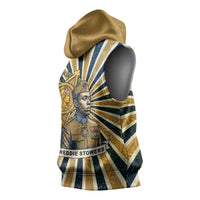 Freddie Stowers Sleeveless Hoodie Medal Of Honor Hero - Vintage Retro Sunburst - Military Valor Heritage