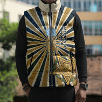 Freddie Stowers Sleeveless Puffer Jacket Medal Of Honor Hero - Vintage Retro Sunburst - Military Valor Heritage