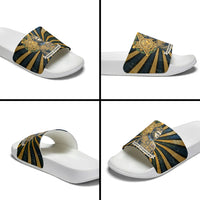 Freddie Stowers Slide Sandals Medal Of Honor Hero - Vintage Retro Sunburst - Military Valor Heritage