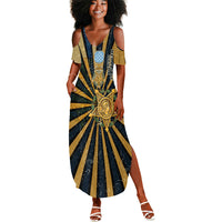 Freddie Stowers Summer Maxi Dress Medal Of Honor Hero - Vintage Retro Sunburst - Military Valor Heritage