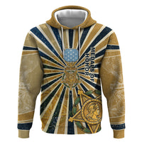 Freddie Stowers Zip Hoodie Medal Of Honor Hero - Vintage Retro Sunburst - Military Valor Heritage
