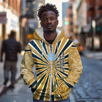 Freddie Stowers Zip Hoodie Medal Of Honor Hero - Vintage Retro Sunburst - Military Valor Heritage