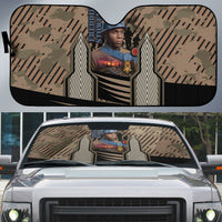 Freddie Stowers African American Auto Sun Shade Medal Of Honor Red Hand - Military Camouflage Striped World War I
