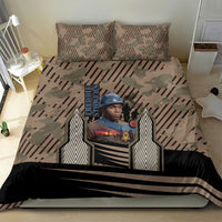 Freddie Stowers African American Bedding Set Medal Of Honor Red Hand - Military Camouflage Striped World War I