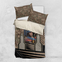 Freddie Stowers African American Bedding Set Medal Of Honor Red Hand - Military Camouflage Striped World War I