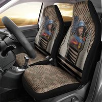 Freddie Stowers African American Car Seat Cover Medal Of Honor Red Hand - Military Camouflage Striped World War I
