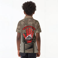Freddie Stowers African American Kid Polo Shirt Medal Of Honor Red Hand - Military Camouflage Striped World War I