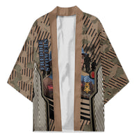 Freddie Stowers African American Kimono Medal Of Honor Red Hand - Military Camouflage Striped World War I