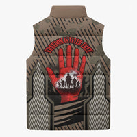 Freddie Stowers African American Sleeveless Puffer Jacket Medal Of Honor Red Hand - Military Camouflage Striped World War I