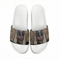 Freddie Stowers African American Slide Sandals Medal Of Honor Red Hand - Military Camouflage Striped World War I