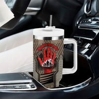 Freddie Stowers African American Tumbler With Handle Medal Of Honor Red Hand - Military Camouflage Striped World War I