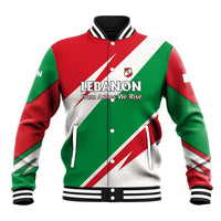 Lebanon Phoenix Baseball Jacket with Cedar Flag Colors and Inspirational Quote