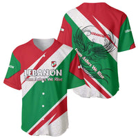 Lebanon Phoenix Baseball Jersey with Cedar Flag Colors and Inspirational Quote