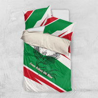 Lebanon Phoenix Bedding Set with Cedar Flag Colors and Inspirational Quote