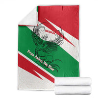 Lebanon Phoenix Blanket with Cedar Flag Colors and Inspirational Quote