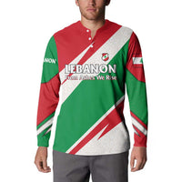 Lebanon Phoenix Button Sweatshirt with Cedar Flag Colors and Inspirational Quote