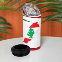 Lebanon Phoenix 4 in 1 Can Cooler Tumbler with Cedar Flag Colors and Inspirational Quote