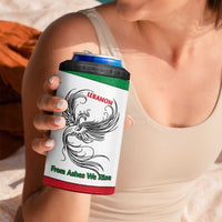 Lebanon Phoenix 4 in 1 Can Cooler Tumbler with Cedar Flag Colors and Inspirational Quote