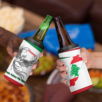 Lebanon Phoenix 4 in 1 Can Cooler Tumbler with Cedar Flag Colors and Inspirational Quote