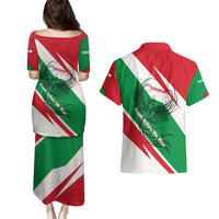 Lebanon Phoenix Couples Matching Puletasi and Hawaiian Shirt with Cedar Flag Colors and Inspirational Quote