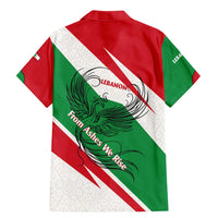 Lebanon Phoenix Family Matching Mermaid Dress and Hawaiian Shirt with Cedar Flag Colors and Inspirational Quote
