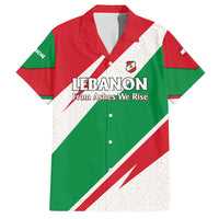 Lebanon Phoenix Family Matching Off Shoulder Maxi Dress and Hawaiian Shirt with Cedar Flag Colors and Inspirational Quote