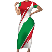 Lebanon Phoenix Family Matching Short Sleeve Bodycon Dress and Hawaiian Shirt with Cedar Flag Colors and Inspirational Quote