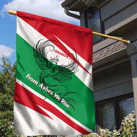 Lebanon Phoenix Garden Flag with Cedar Flag Colors and Inspirational Quote