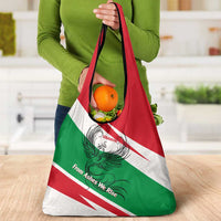 Lebanon Phoenix Grocery Bag with Cedar Flag Colors and Inspirational Quote