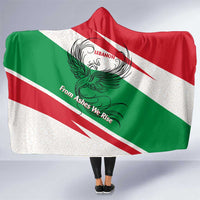 Lebanon Phoenix Hooded Blanket with Cedar Flag Colors and Inspirational Quote