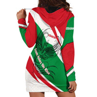 Lebanon Phoenix Hoodie Dress with Cedar Flag Colors and Inspirational Quote