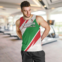 Lebanon Phoenix Men Tank Top with Cedar Flag Colors and Inspirational Quote