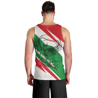 Lebanon Phoenix Men Tank Top with Cedar Flag Colors and Inspirational Quote