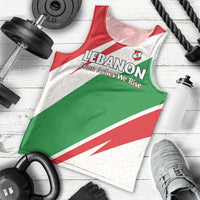 Lebanon Phoenix Men Tank Top with Cedar Flag Colors and Inspirational Quote