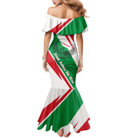Lebanon Phoenix Mermaid Dress with Cedar Flag Colors and Inspirational Quote