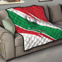 Lebanon Phoenix Quilt with Cedar Flag Colors and Inspirational Quote