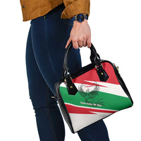 Lebanon Phoenix Shoulder Handbag with Cedar Flag Colors and Inspirational Quote