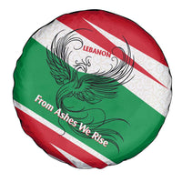 Lebanon Phoenix Spare Tire Cover with Cedar Flag Colors and Inspirational Quote