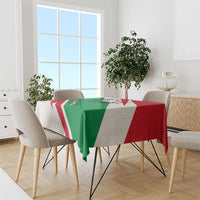 Lebanon Phoenix Tablecloth with Cedar Flag Colors and Inspirational Quote