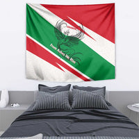 Lebanon Phoenix Tapestry with Cedar Flag Colors and Inspirational Quote