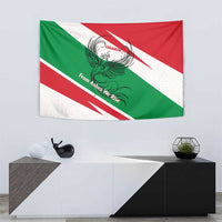 Lebanon Phoenix Tapestry with Cedar Flag Colors and Inspirational Quote