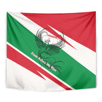 Lebanon Phoenix Tapestry with Cedar Flag Colors and Inspirational Quote