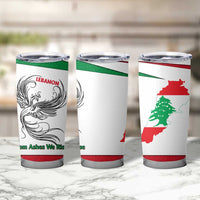 Lebanon Phoenix Tumbler Cup with Cedar Flag Colors and Inspirational Quote